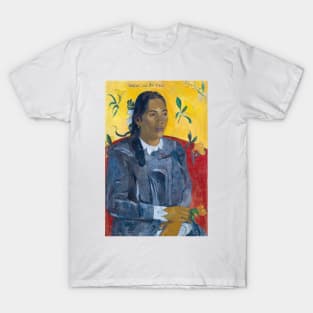 Tahitian Woman with a Flower by Paul Gauguin T-Shirt